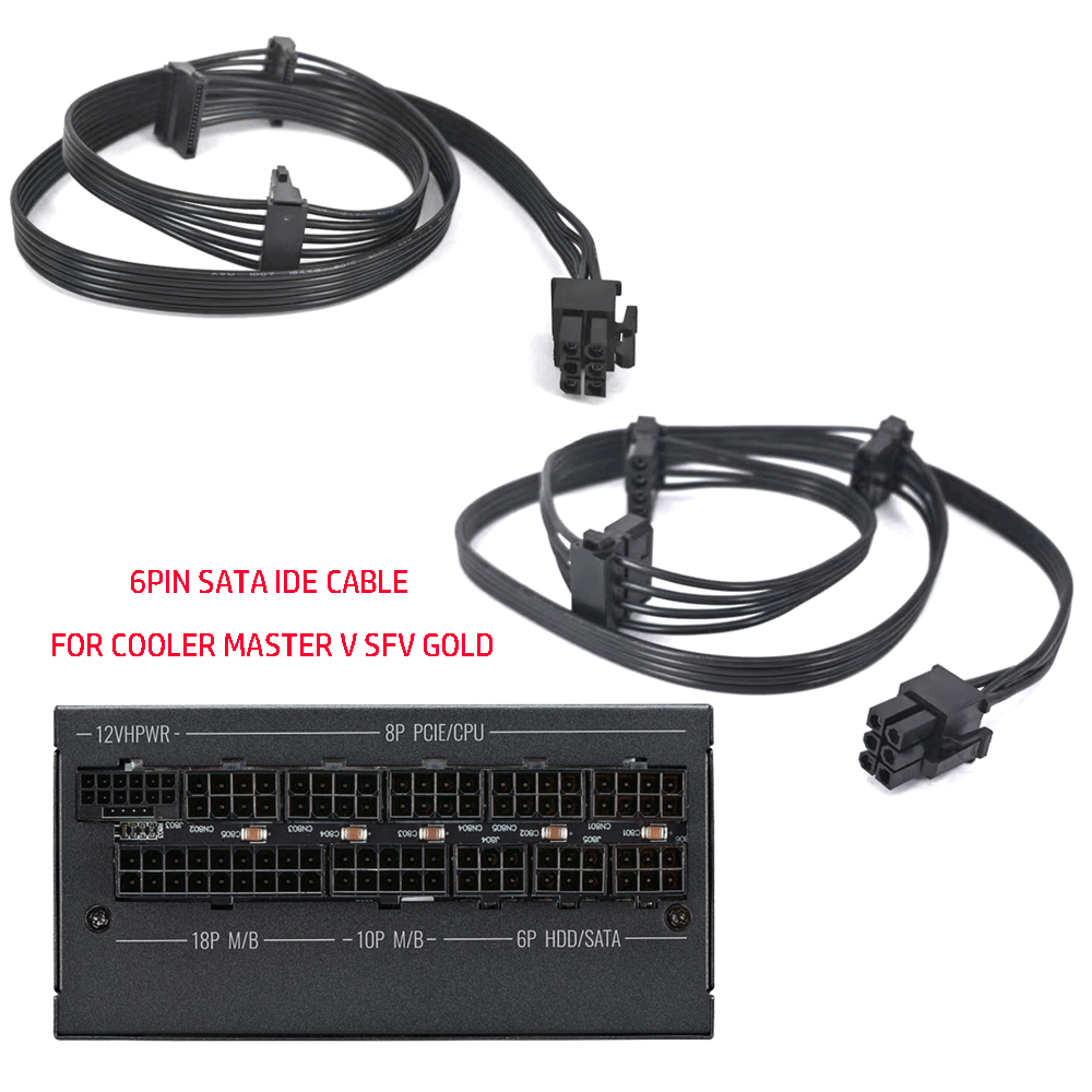 6PIN PCIE TO 3*SATA Molex IDE  - đánh giá và giá Sfx Power Supply 850W Gold