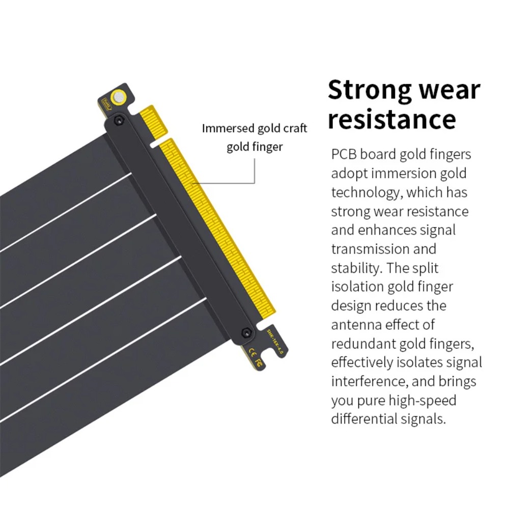 PCI‑E 4.0/3.0 X16 GPU Riser Ca - đánh giá và giá Pcie 4.0 X16 Riser Cable 90 Degree
