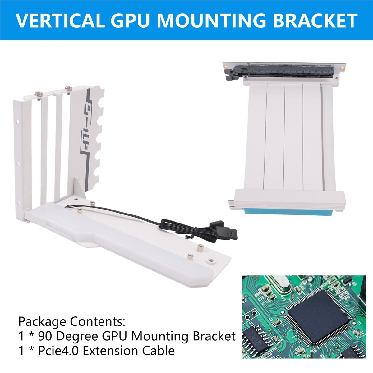 DT81 Vertical GPU Mounting Bra - đánh giá và giá Pcie 4.0 X16 Riser Cable 90 Degree