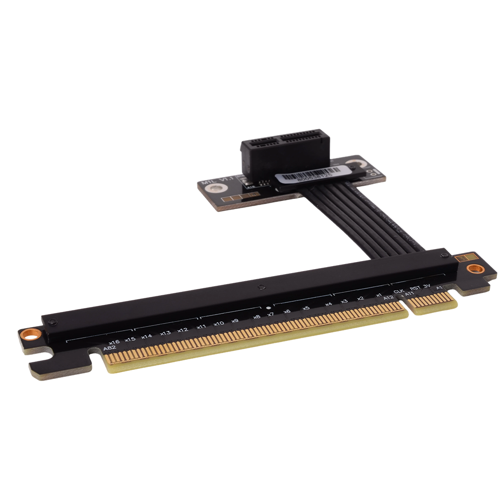 PCIe 4.0 X16 To X1 X4 X8 Exten - đánh giá và giá Pcie 4.0 X16 Riser Cable 90 Degree