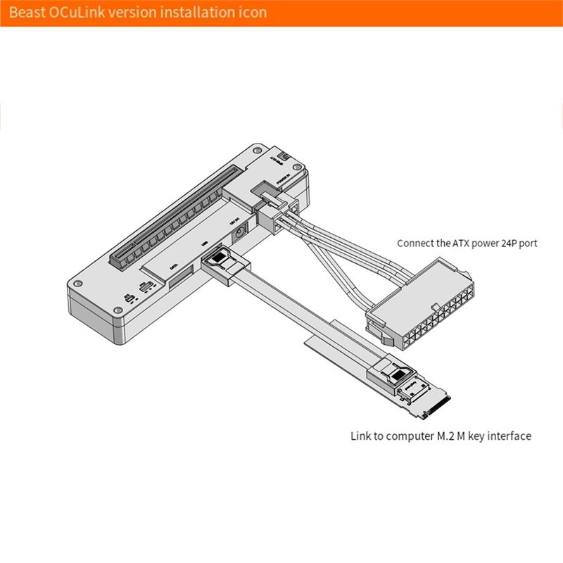 AY14 -M.2 MKEY To OCULINK Adap - đánh giá và giá External Gpu Dock Pcie 4.0 Oculink