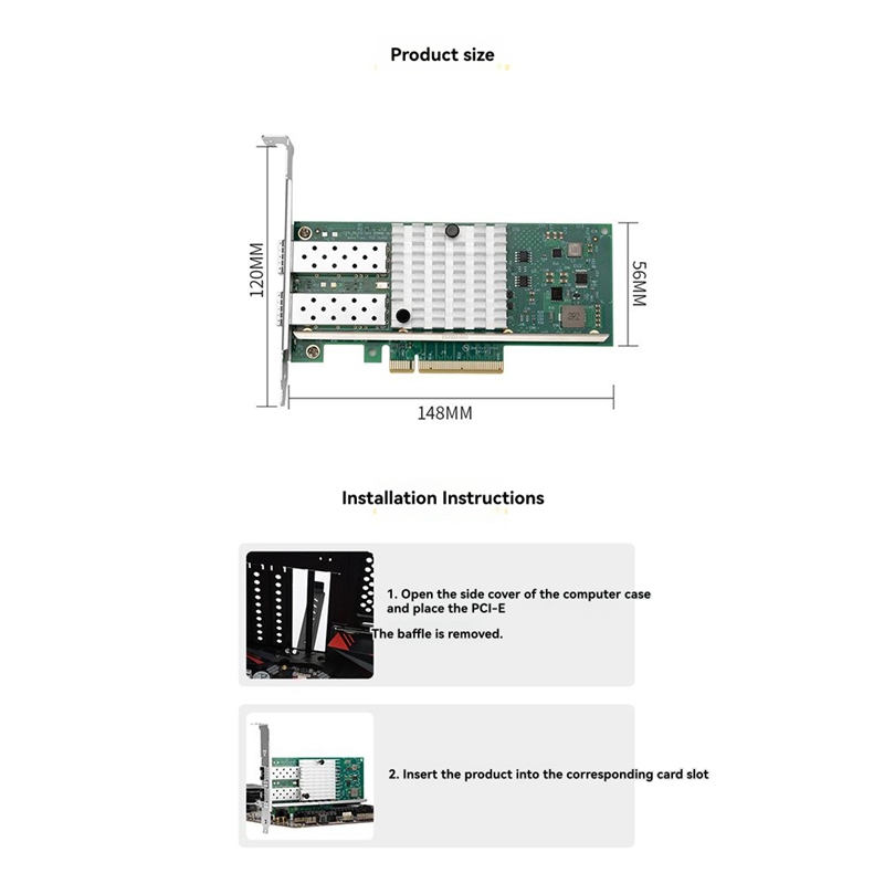 X520-DA1 10Gb SFP+ Dual Port N - đánh giá và giá 10Gb Sfp+ Pcie Network Card Dual Port
