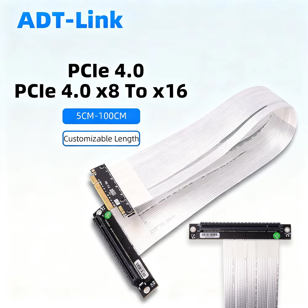 ADT-Link PCIE 4.0 3.0 X8 To X1 - đánh giá và giá Pcie 4.0 X16 Riser Cable 90 Degree