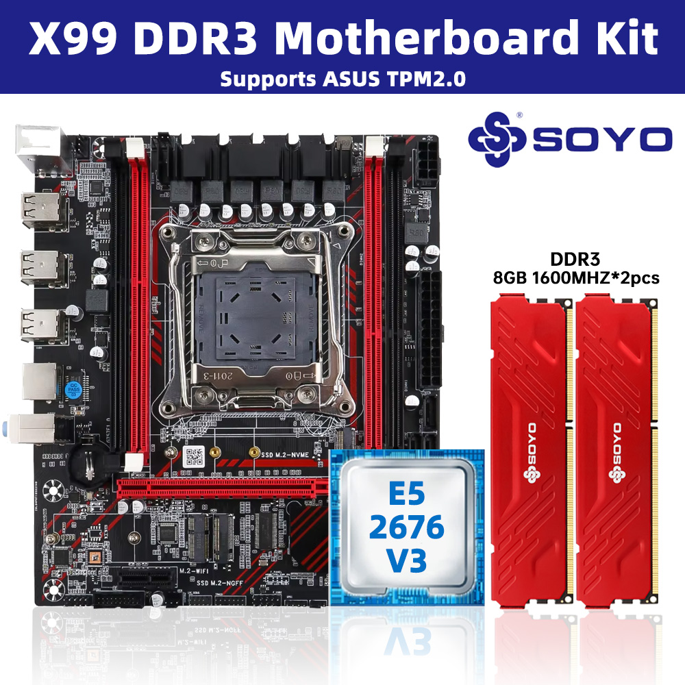 SOYO X99 Motherboard Set Kit W - đánh giá và giá X99 Dual Cpu Motherboard Combo