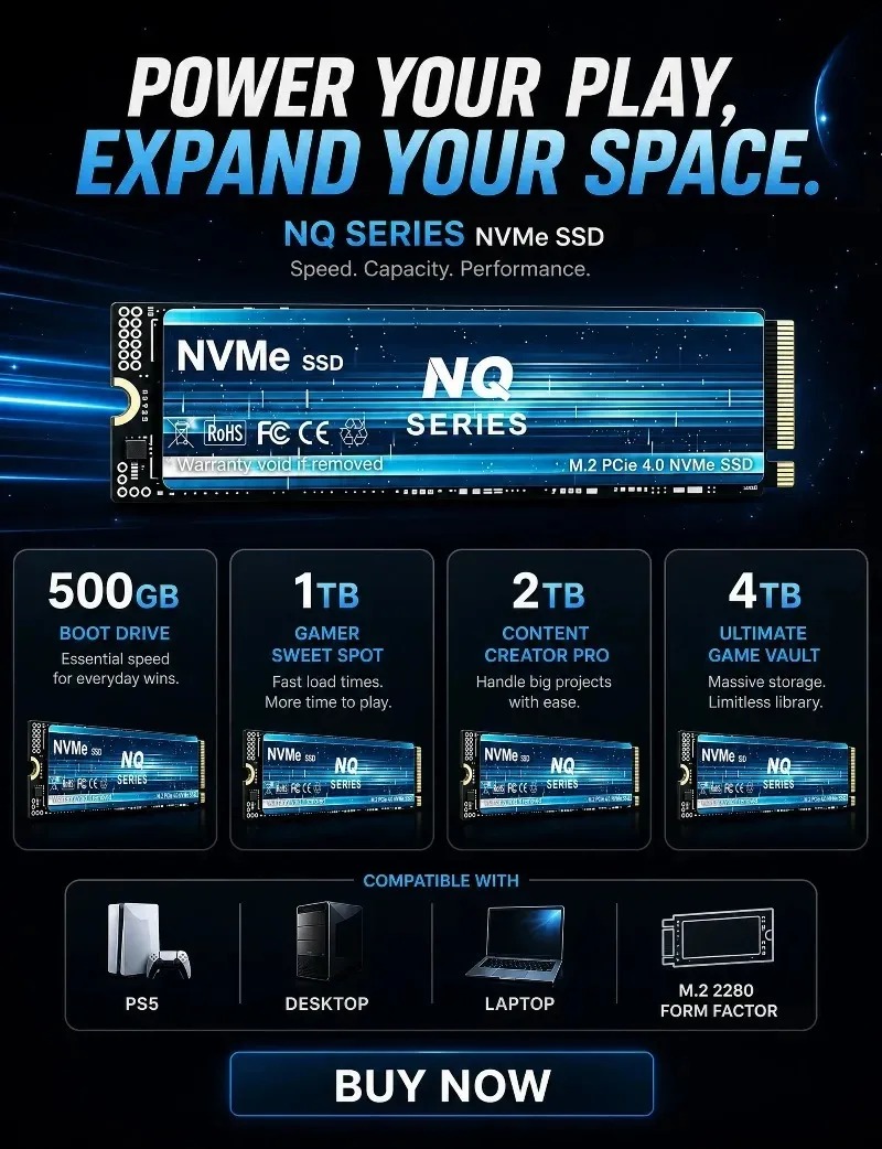 NQ 2TB 4TB PCIe 4.0 NVMe M.2 S - đánh giá và giá M.2 Nvme 4Tb Pcie 4.0 Ssd